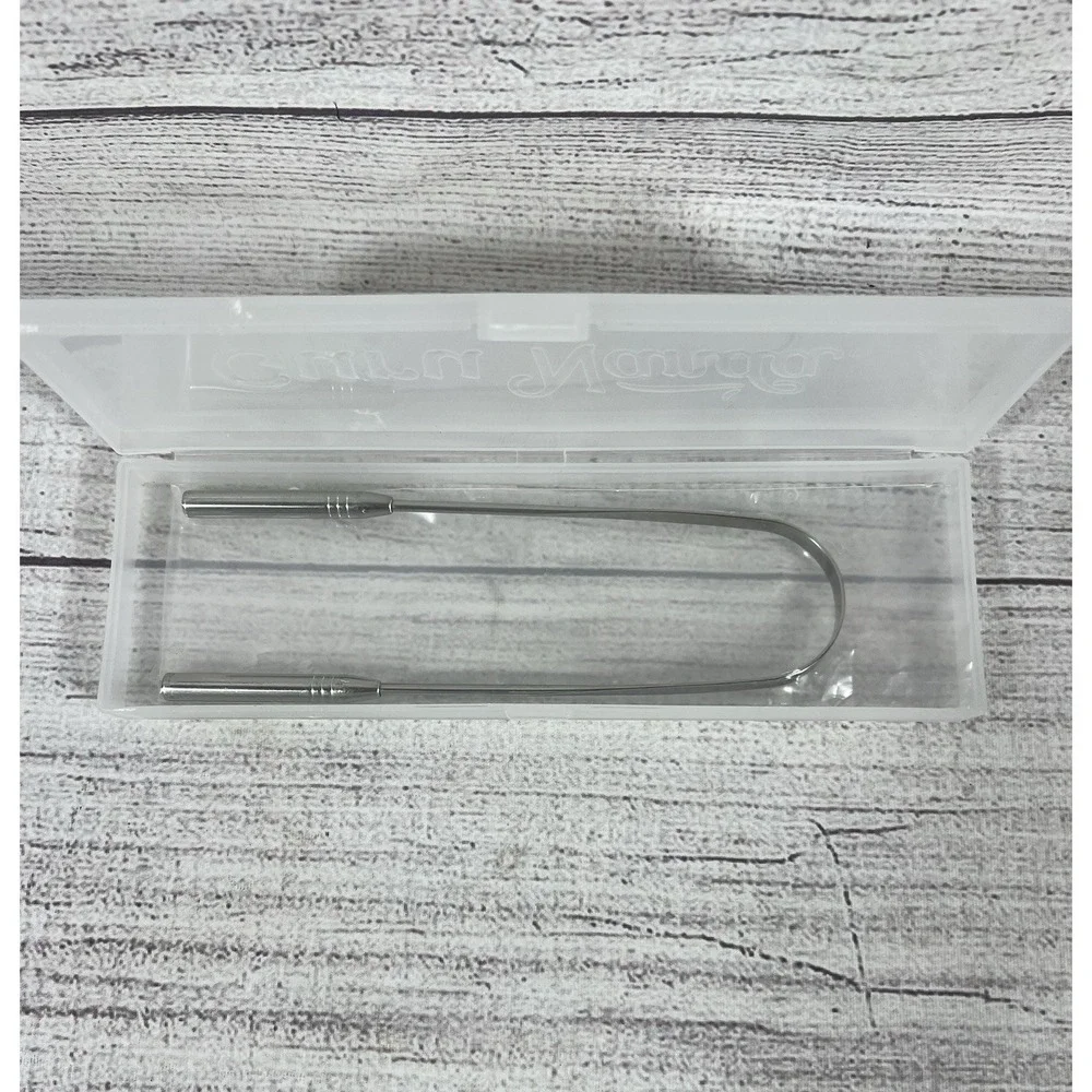 NWT GuruNanda Tongue Scraper Stainless Steel Oral Care Cleaner Case